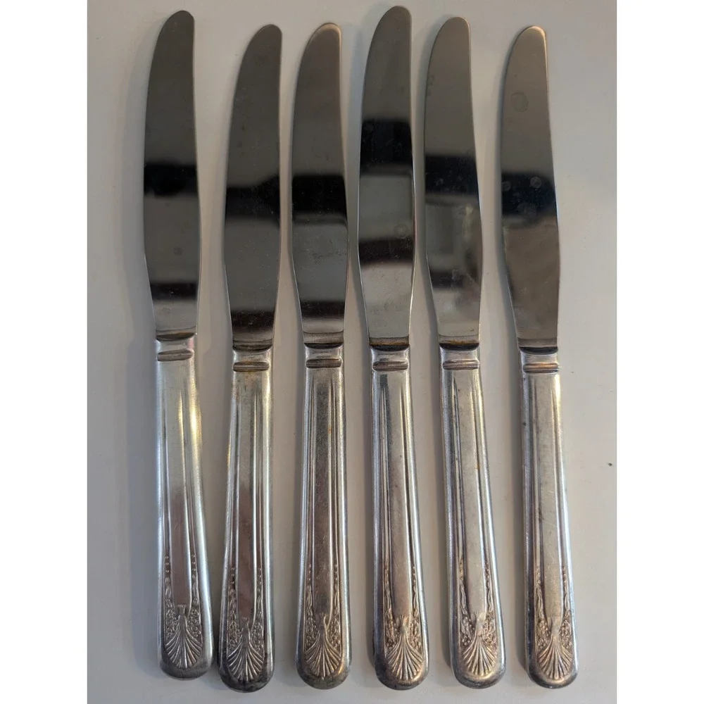 International‎ Silver RADIANCE Crown Silverplate 1939 Stainless Butter Knife 6pc